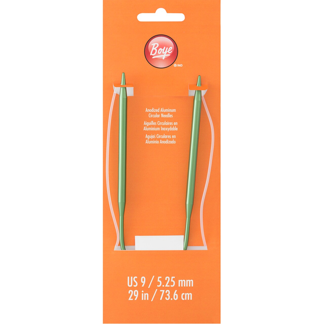 Boye Circular Aluminum Knitting Needles 29"-Size 9/5.5mm